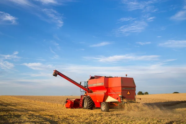 Combine harvester at work Royalty Free Stock Photos