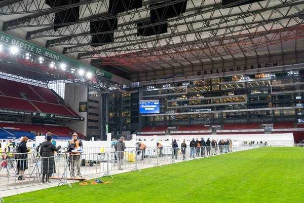 Corona Test Facility allo stadio nazionale di Copenaghen, Danimarca — Foto Stock