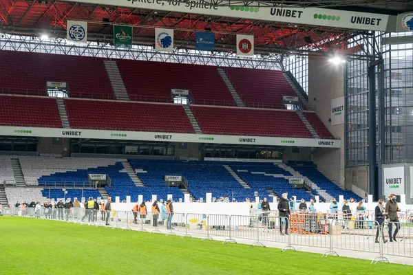 Corona Test Facility allo stadio nazionale di Copenaghen, Danimarca — Foto Stock