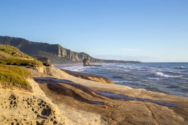 Plaża Punakaiki w Nowej Zelandii — Zdjęcie stockowe