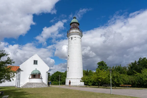 Stevns Lighthouse bij Stevns Klint, Denemarken — Stockfoto