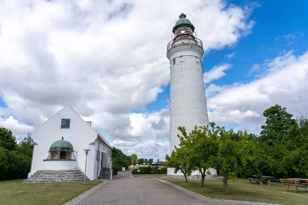 Stevns Lighthouse bij Stevns Klint, Denemarken — Stockfoto