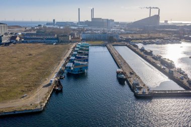 Kentsel Rigger Kopenhag 'da yüzen daireler