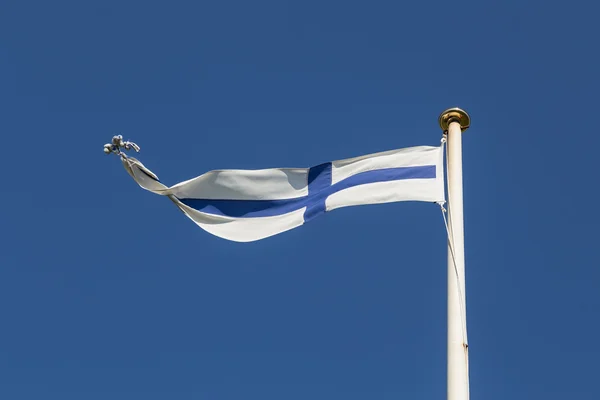 Finsk flagg – stockfoto