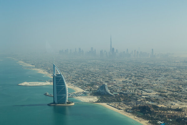 Burj Al Arab aerial view