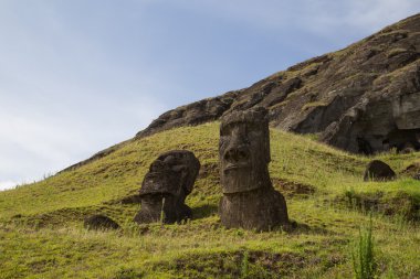 Paskalya Adası Rano Raraku taş ocağı