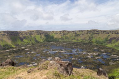 Volkan Rano Kau Rapa Nui, Paskalya Adası üzerinde