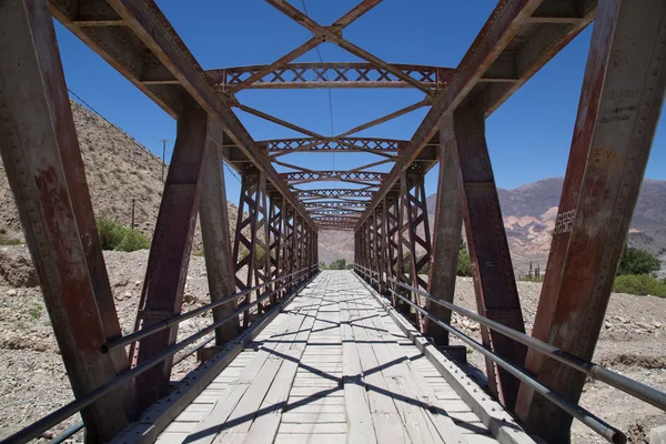 Строительство Стального моста в Тилкаре, Аргентина — стоковое фото