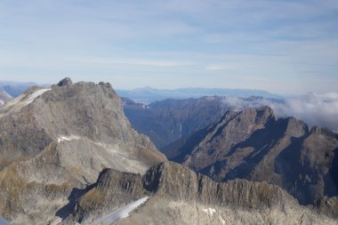 Havadan görünümü Mount Aspiring Milli Parkı