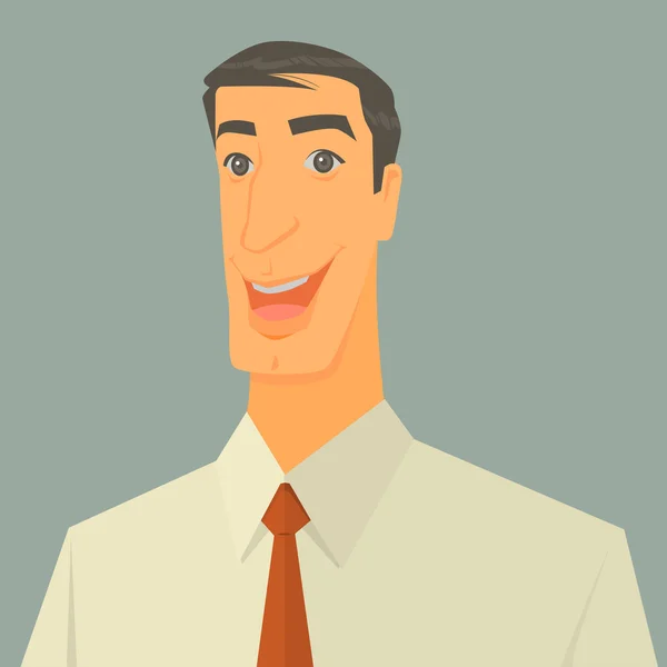 Vector Illustration emotion of happiness and excited man on grey background. — 图库矢量图片