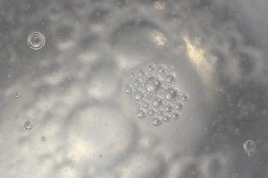 Gliserin ve su soyut arkaplan seçici odak gri rengi ile