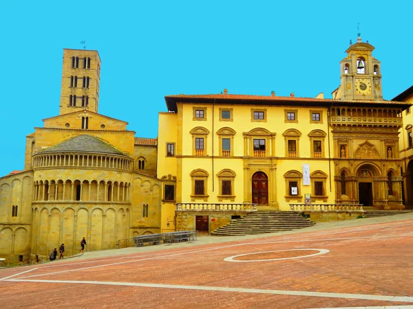 Piazza grande, arezzo, italien — Stockfoto