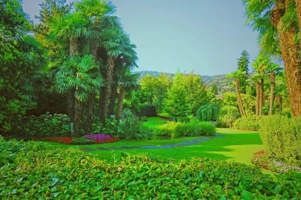 Park in Stresa, Lago Maggiore, Italië — Stockfoto