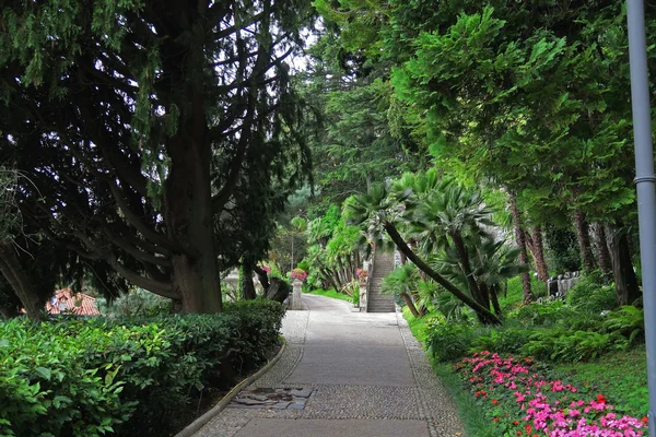 Jardín botánico en el lago Como — Foto de Stock