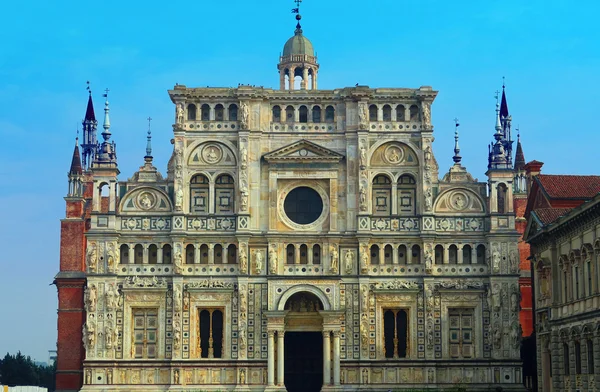 Fasáda Certosa di Pavia, Itálie — Stock fotografie