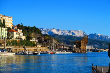 Savona, Liguria, İtalya'nın bağlantı noktasının görünümü
