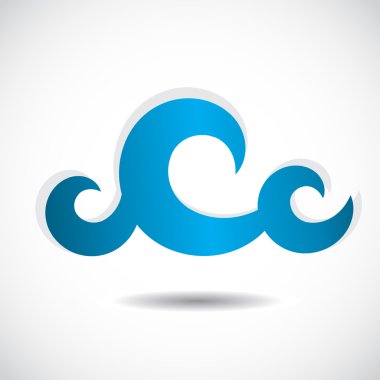 Dalga, yaratıcı vektör sanat.