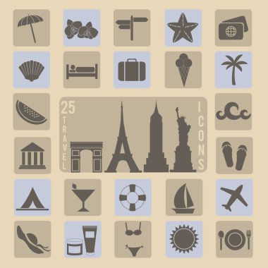 vektör Icon set seyahat.