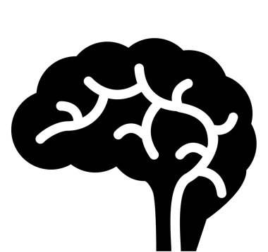 beyin vektör simgesi.
