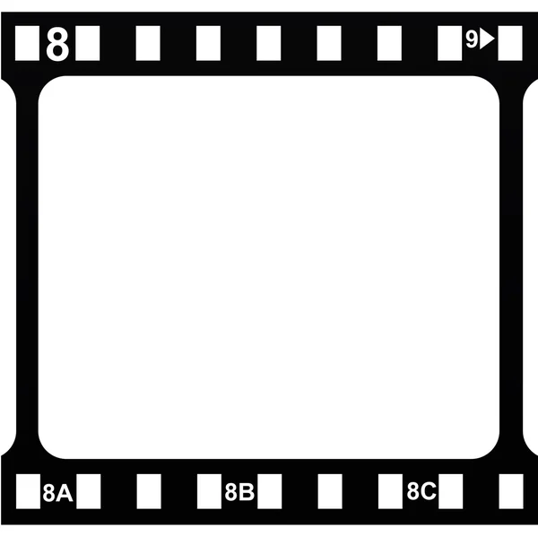 Filmstrip Pictogram Witte Achtergrond Vector Illustratie — Stockvector
