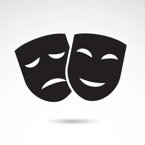 Máscara de teatro arte vetorial . —  Vetores de Stock