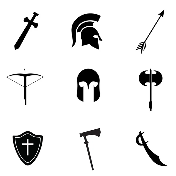 Eski silah vektör Icon set. — Stok Vektör