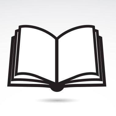 kitap düz simgesi, vektör illüstrasyonu