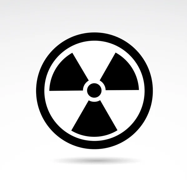 Nucleaire Teken Pictogram Witte Achtergrond Vector Illustratie — Stockvector