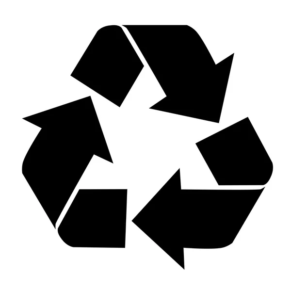 Recycling Symbol Auf Weißem Hintergrund Vektorillustration — Stockvektor