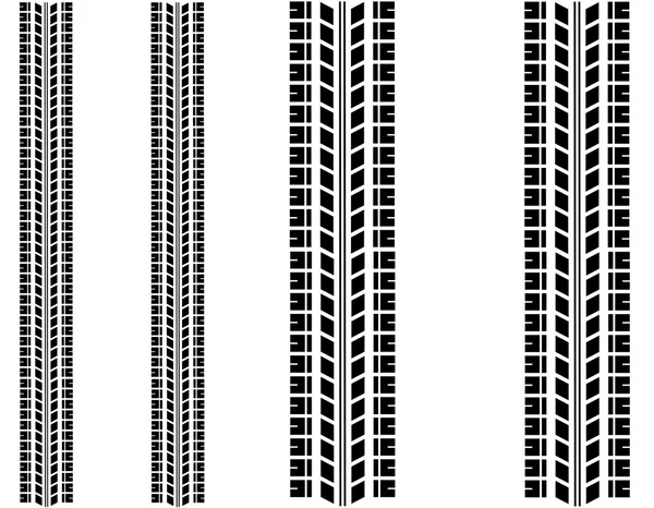 beyaz arka plan üzerinde lastik izleri, vektör illüstrasyon