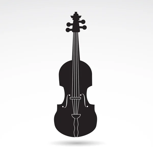 Violin Icon White Background Vector Illustration — Stock Vector