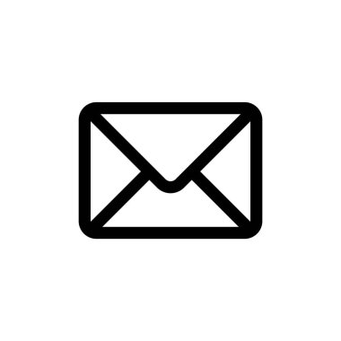 Zarf, e- posta, ileti vektör simgesi. 