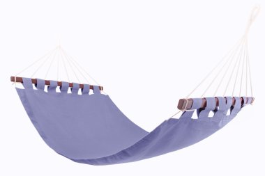 dinlenmek ve izole bir beyaz arka plan üzerinde seyahat bir hamak
