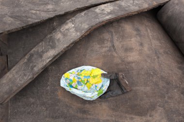 Rusya - 18 Ekim 2015: depolama. Çöp. Belediye katı atık ve yemek atıkları