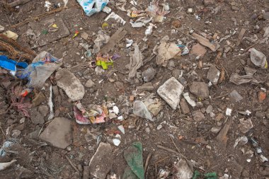 Rusya - 18 Ekim 2015: depolama. Çöp. Belediye katı atık ve yemek atıkları