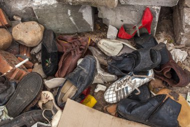 Rusya - 18 Ekim 2015: depolama. Çöp. Belediye katı atık ve yemek atıkları