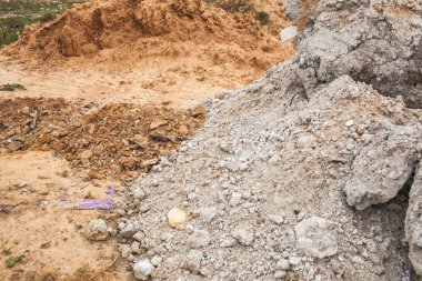 Çöplük alan. Çöp. Belediye katı atık ve yemek atıkları