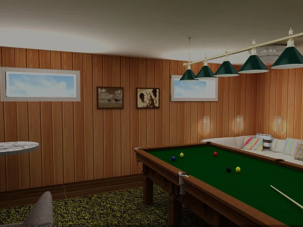 Modern billiard room interior — Stock Photo, Image