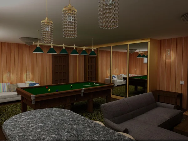 Modern bilardo odası iç