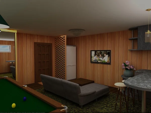 Modern bilardo odası iç