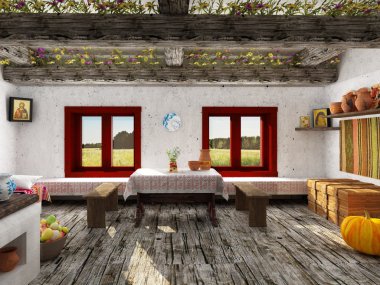 Ethnic Folk Ukrainian Interior