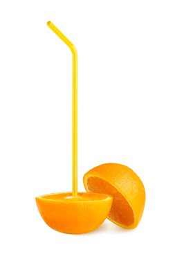 turuncu sarı tübül izole ile iki yarısı