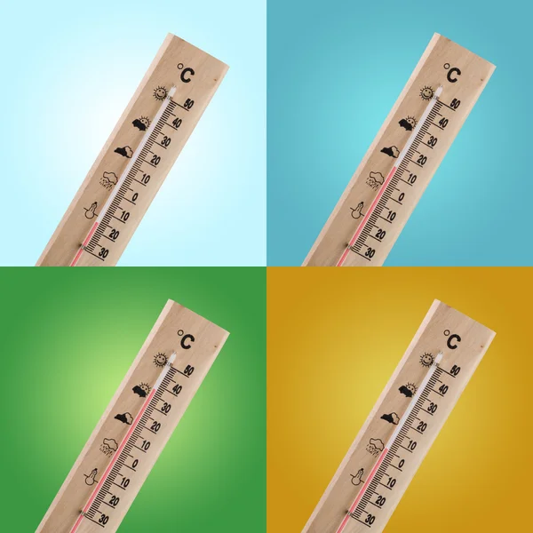 Thermometers with different temperatures — Stock Photo, Image