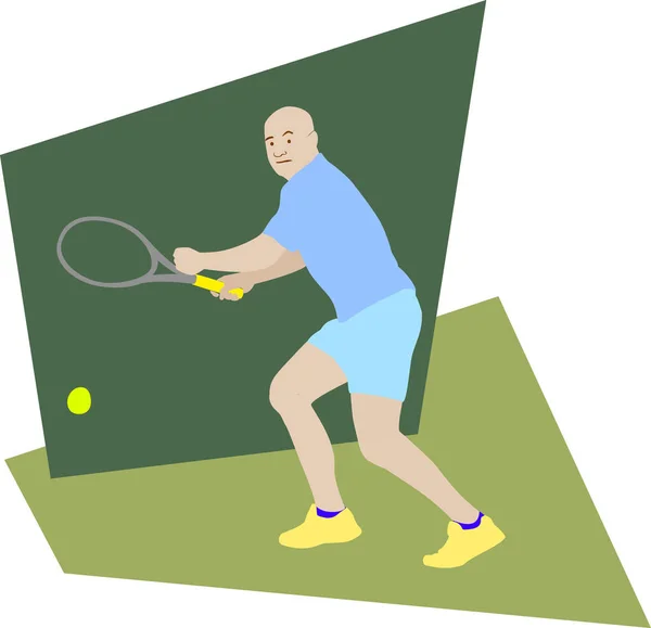 Running Shoot Lethal Forehand — Stok Vektör