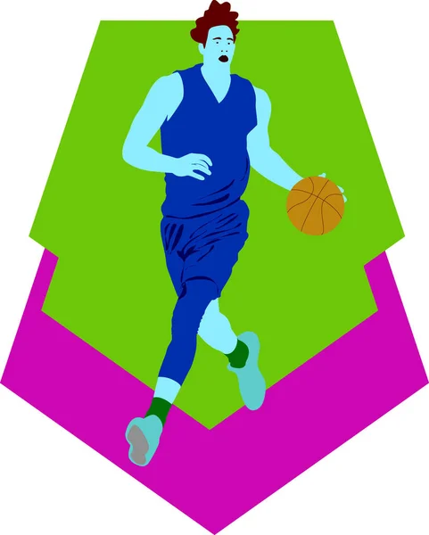 Élaborer Une Stratégie Attaque Basketball — Image vectorielle