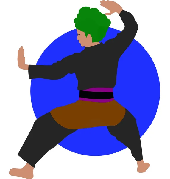 Pencak Silat Indonesia Artes Marciales — Vector de stock