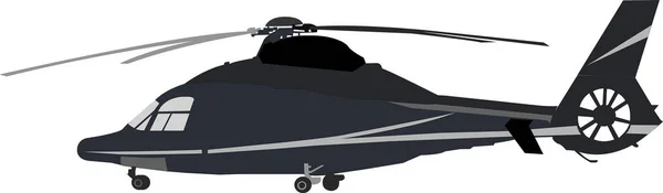 헬리콥터 Helicopter 로보트 Rotorcraft 일종으로 추진력은 로터에 이것은 헬리콥터가 륙하여 — 스톡 벡터