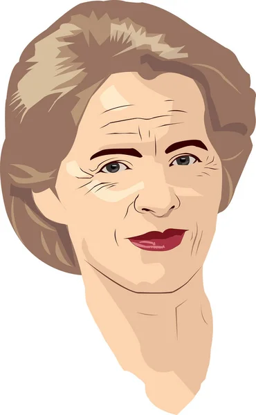 Ursula Gertruda Von Der Leyen Německá Politička Lékařka Která Předsedkyní — Stockový vektor