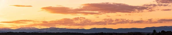 Styrian Alps Covered Snow Orange Light Sunset View Mountain Chain — Stock Photo, Image