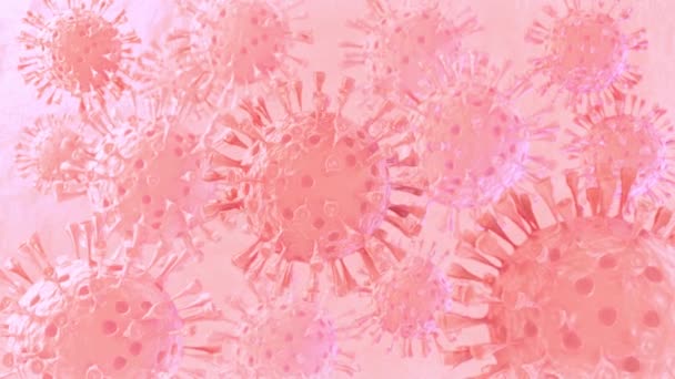 Coronavirus 2019-nCov koncepció. Influenzajárvány. Coronavirus influenza. Háttér 4K — Stock videók